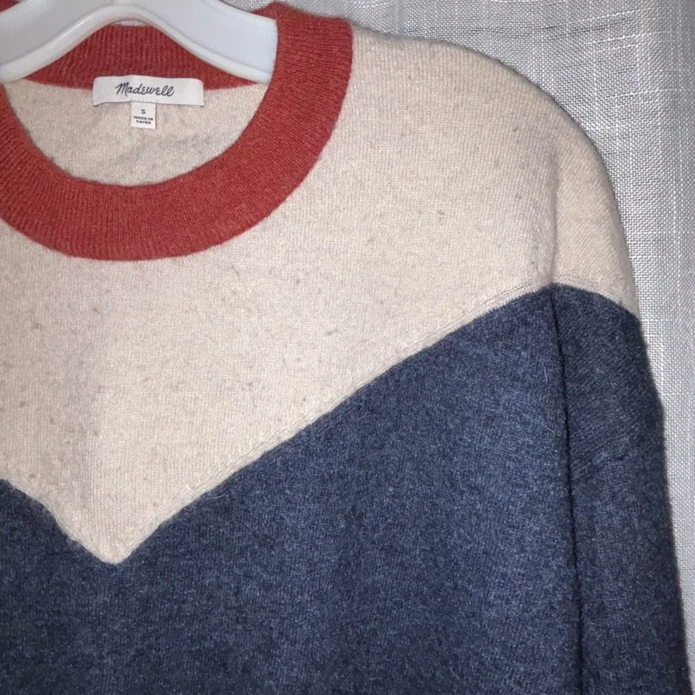 Madewell Yoke Colorblock Chevron Sweater - Picture 5 of 6